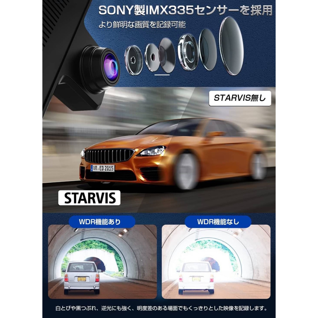 ドライブレコーダー SONY製イメージセンサー搭載　全方位録画