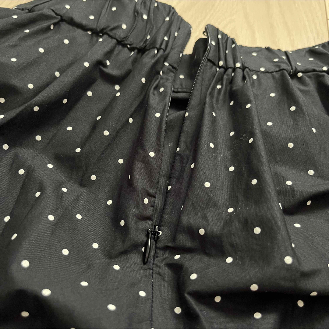 UNIQLO(ユニクロ)のUNIQLO ドット柄ミモレ丈スカート レディースのスカート(ひざ丈スカート)の商品写真