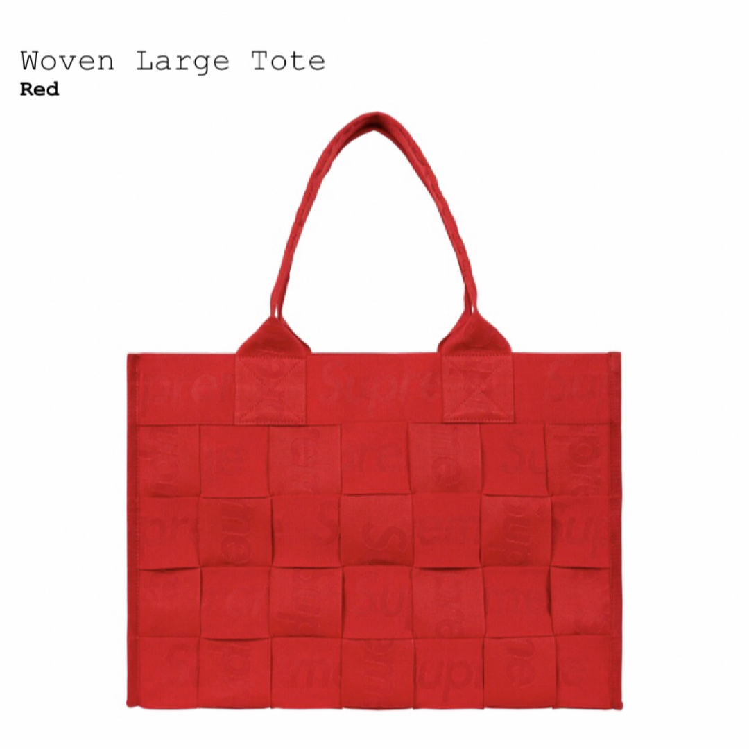 Supreme Woven Large Tote RED