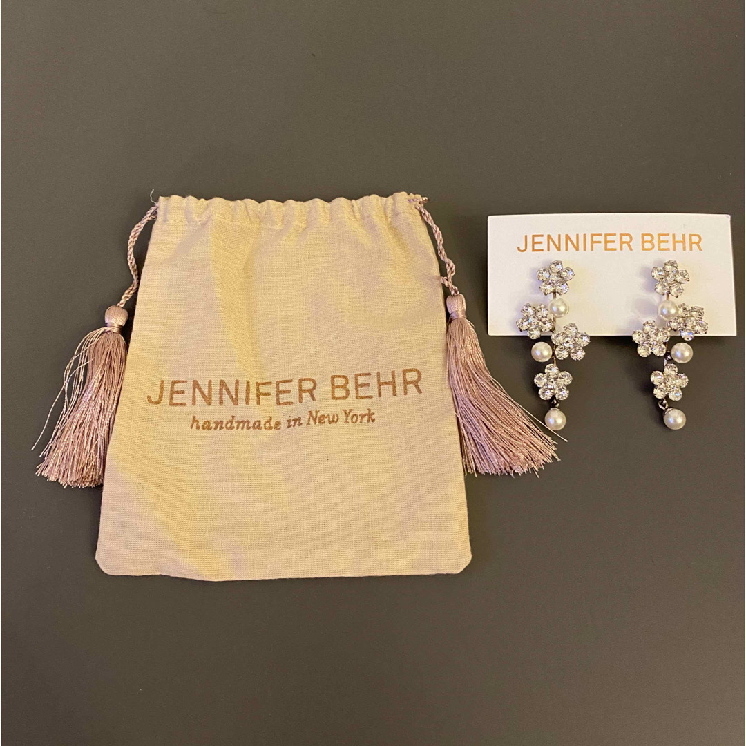 安い純正品 Jennifer Behr ウエディング　ピアス(パール&クリスタルピアス)