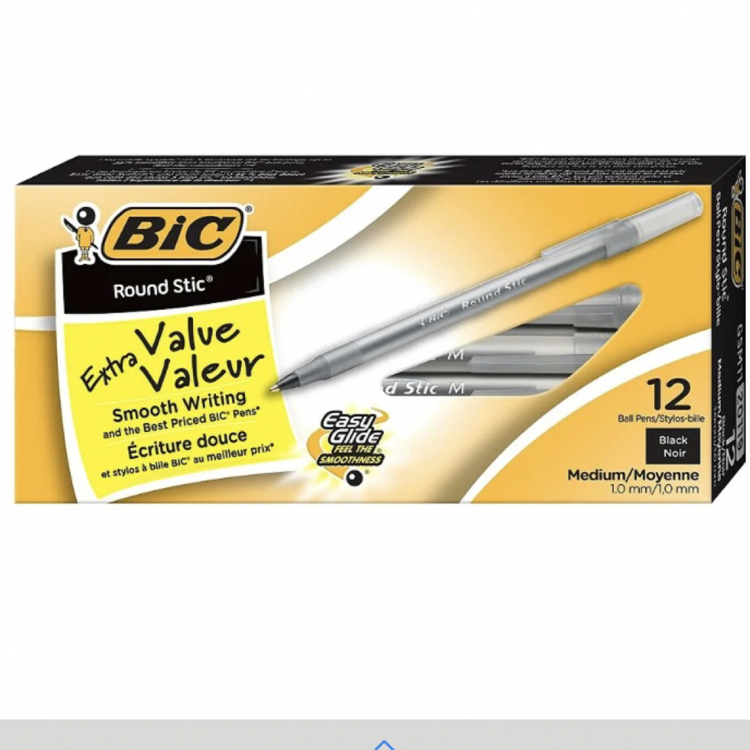 【北米直輸入】BiC 黒ボールペン　12本セット インテリア/住まい/日用品の文房具(ペン/マーカー)の商品写真