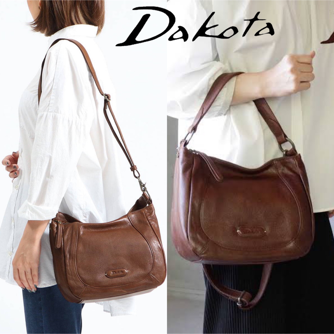 Dakota ナフカ 2WAYレザー ショルダーバッグ チョコ