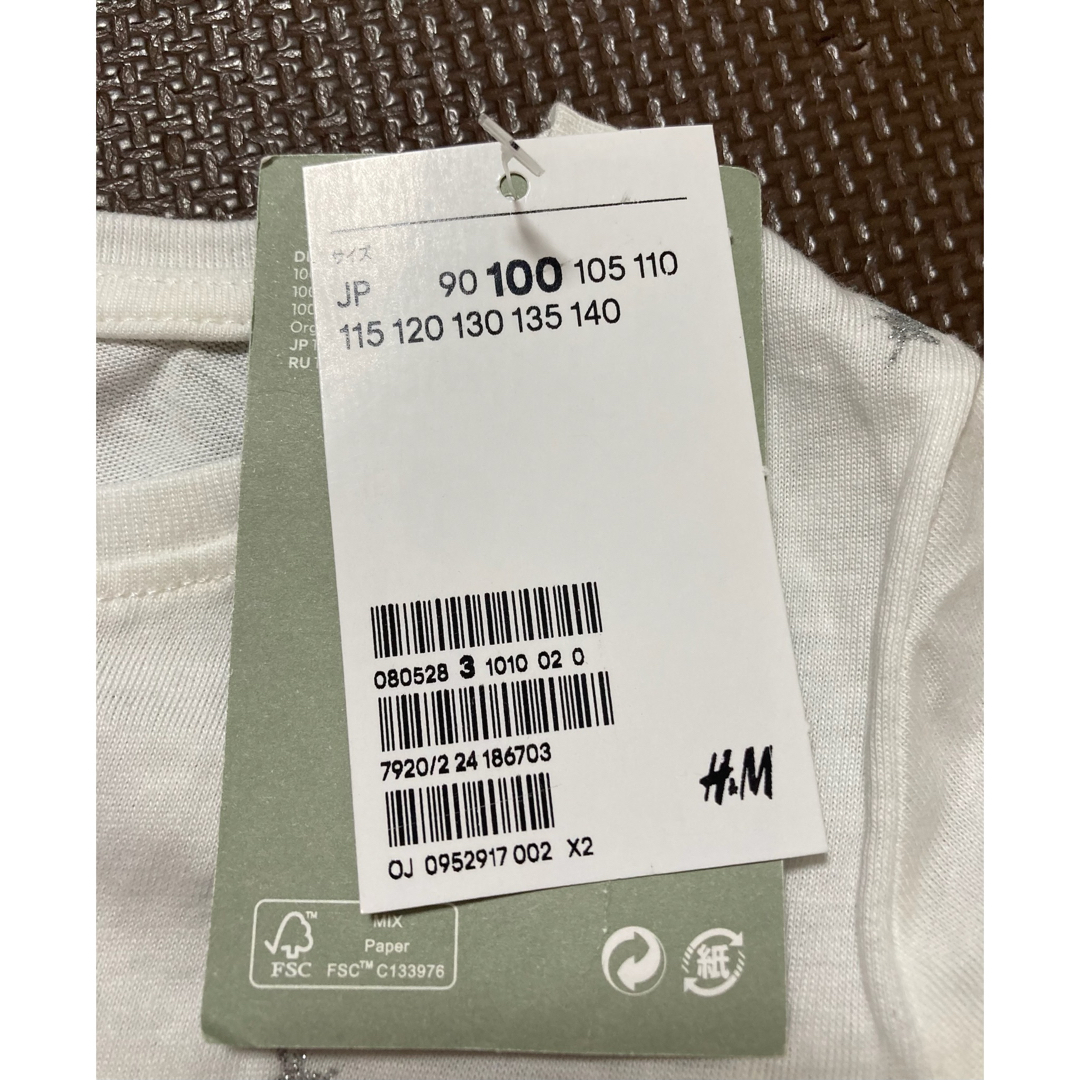 H&M(エイチアンドエム)のH&M 半袖Tシャツ ミニスカート 2アイテムセット まとめ売り女の子100cm キッズ/ベビー/マタニティのキッズ服女の子用(90cm~)(Tシャツ/カットソー)の商品写真