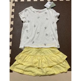 エイチアンドエム(H&M)のH&M 半袖Tシャツ ミニスカート 2アイテムセット まとめ売り女の子100cm(Tシャツ/カットソー)