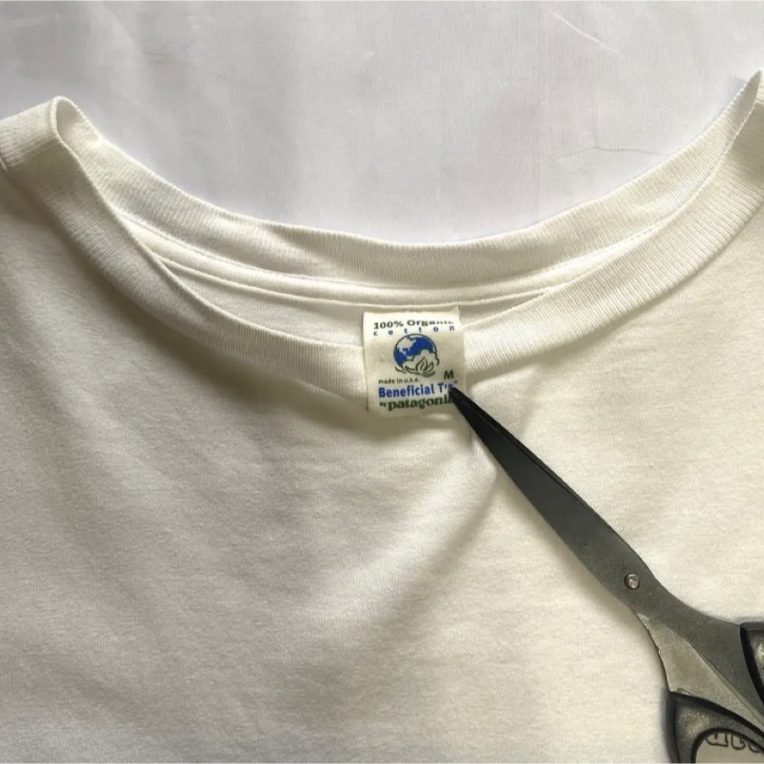 パタゴニア ビッグロゴ 表記M 着用感L ホワイト 白 ゆるダボ Tシャツ