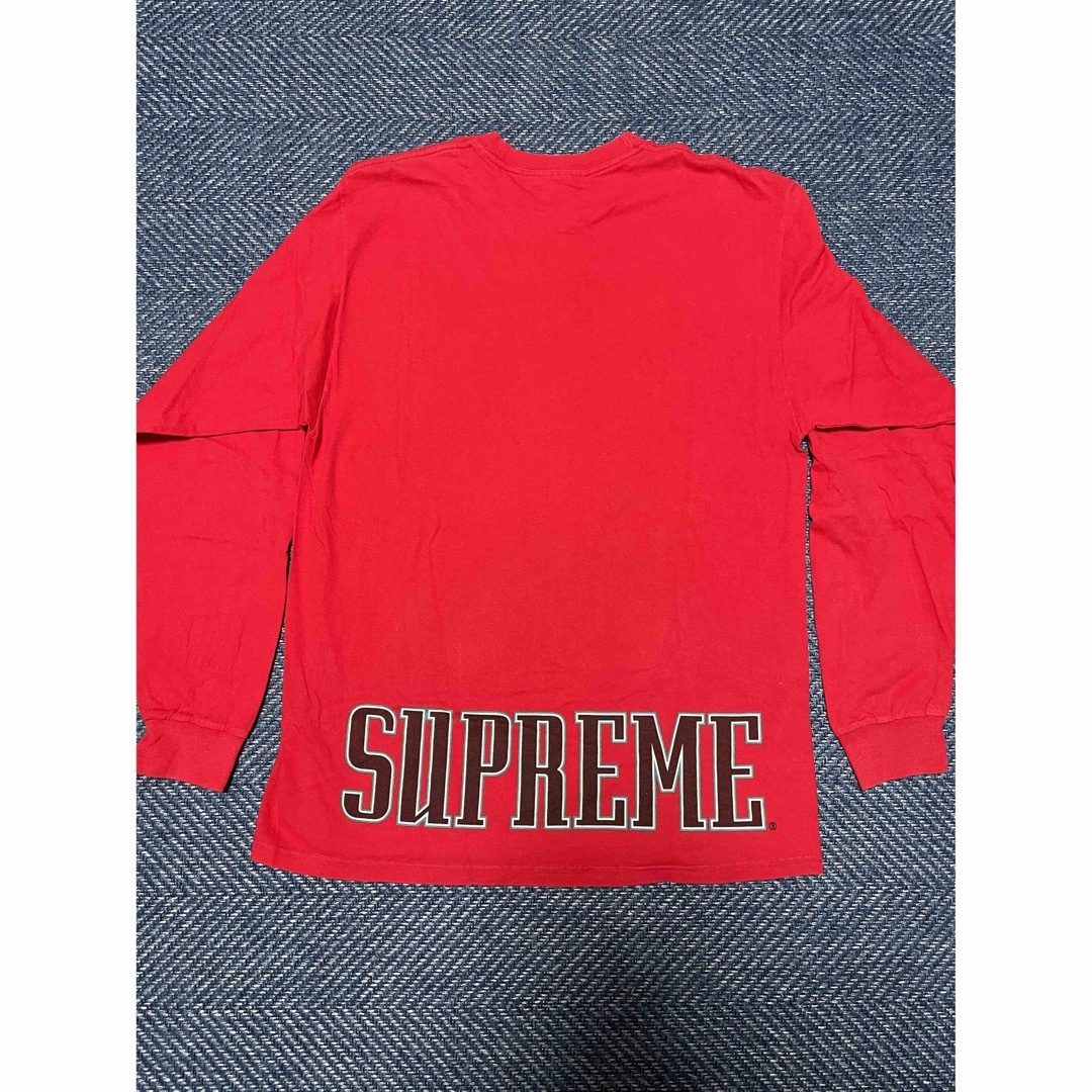 supreme 赤ロンT made in USATシャツ/カットソー(七分/長袖)