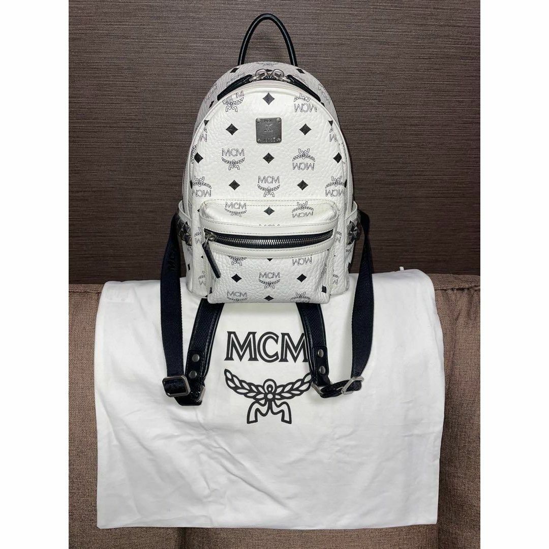 MCM リュック バックパック 白 ホワイトsmall レディース バッグ