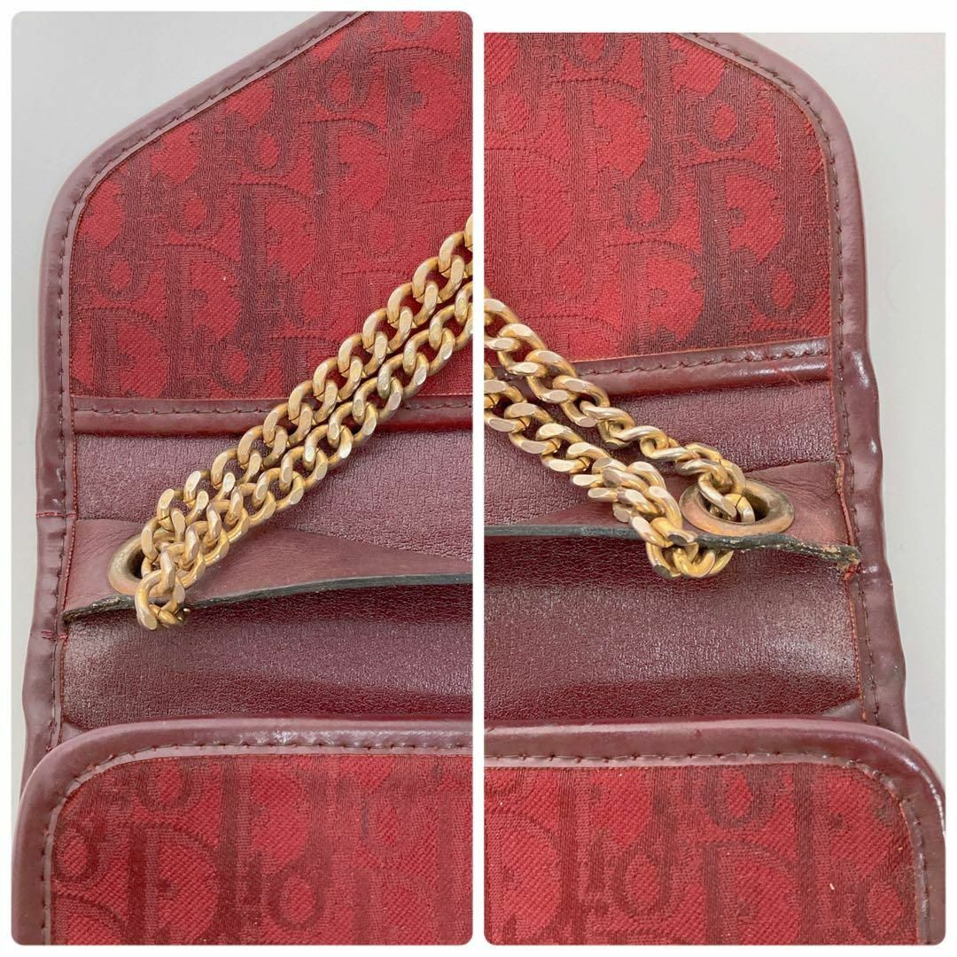 美品 ディオール Christian Dior ショルダーバッグ チェーン ロゴ