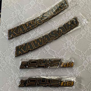 サイドカバー エンブレム KAWASAKI カワサキ ゴールド