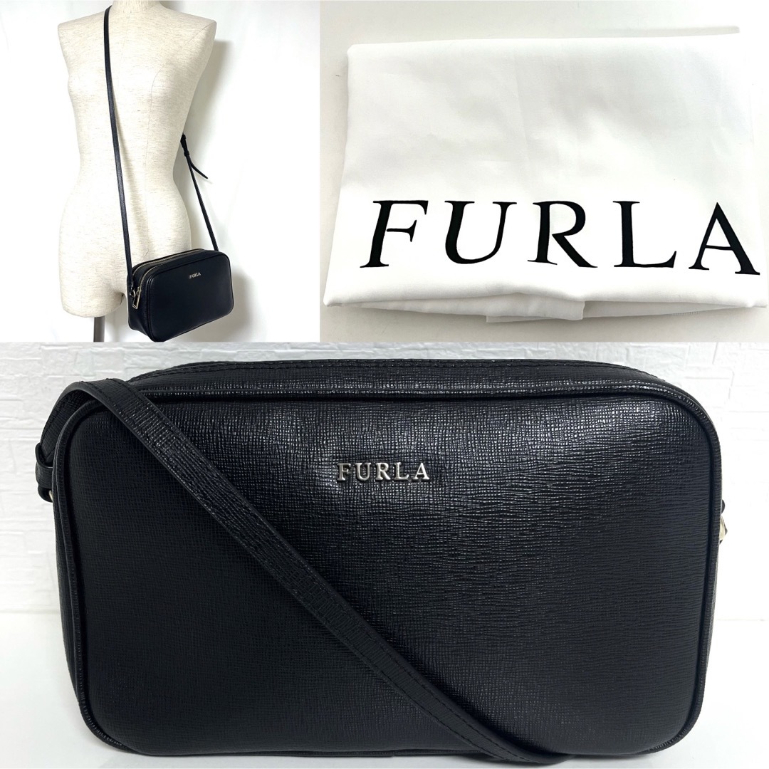 FURLA フルラ リリー レザー クロスボディバッグ ブラック