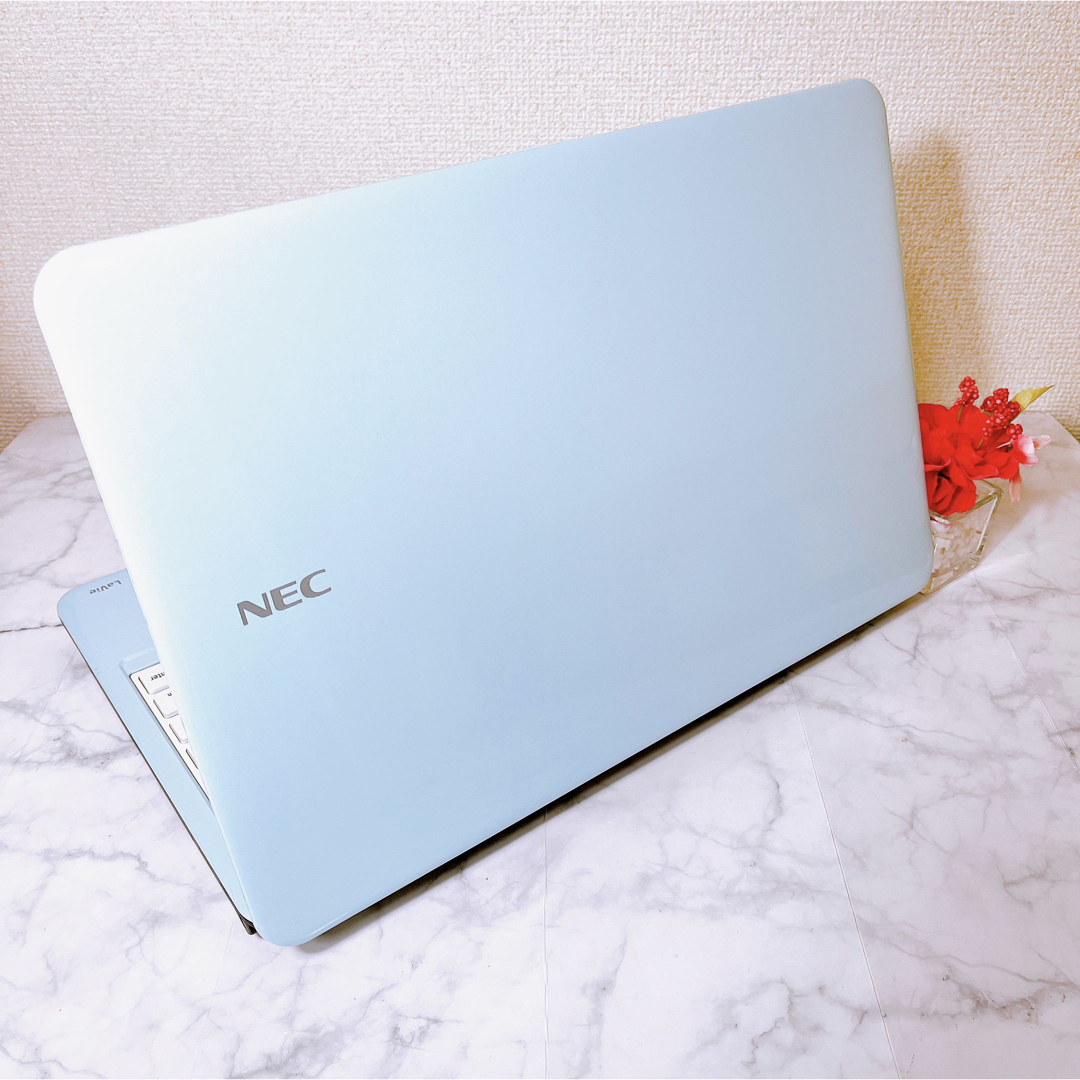 NEC - お洒落水色✨すぐに使えるノートパソコン✨初心者✨windows11