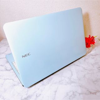 NEC - お洒落水色✨すぐに使えるノートパソコン✨初心者