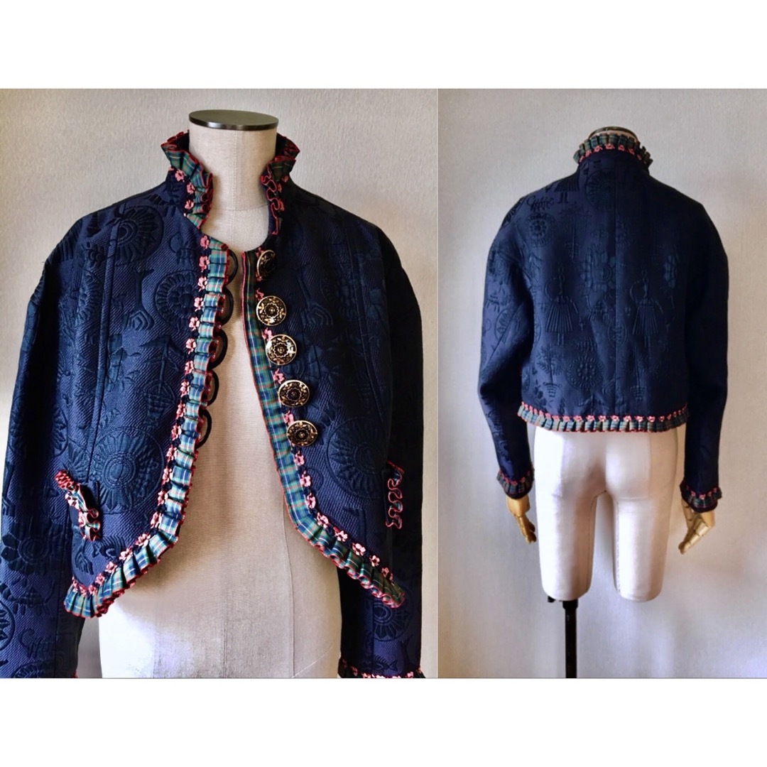 Christian Lacroix(クリスチャンラクロワ)の90s CHRISTIAN LACROIX Jacquard Jacket レディースのジャケット/アウター(テーラードジャケット)の商品写真