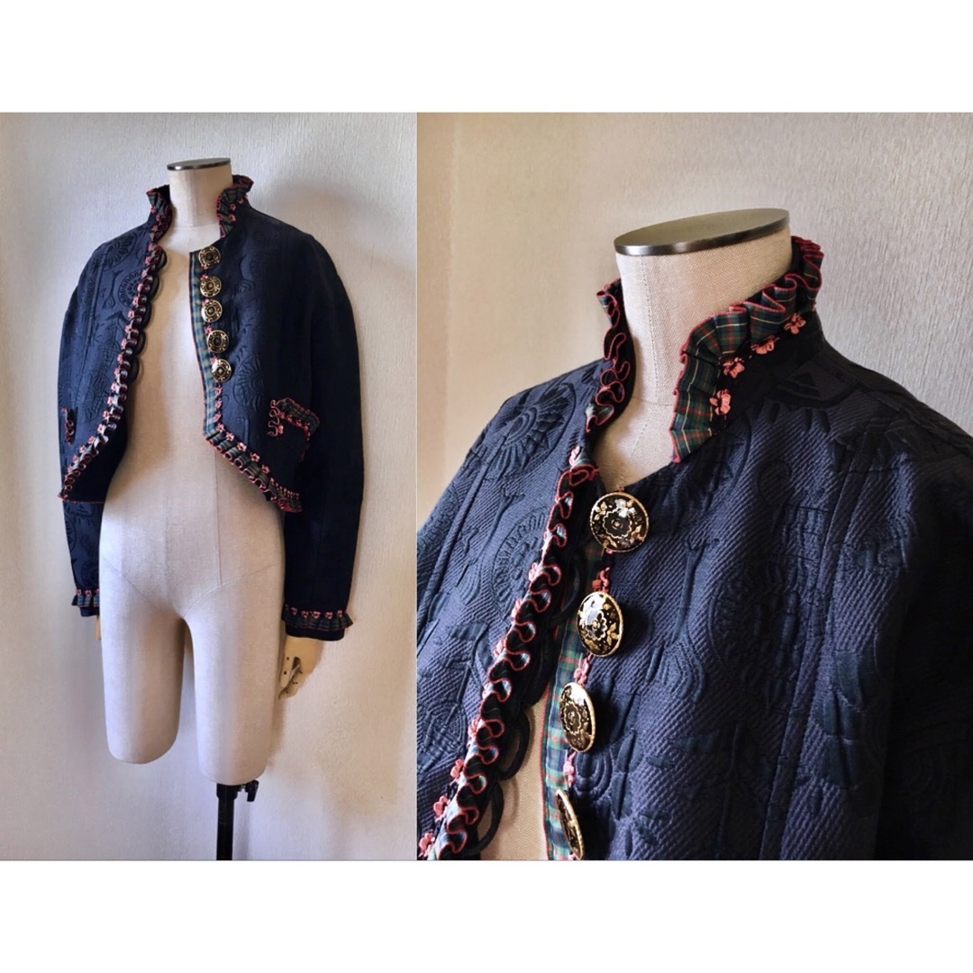 Christian Lacroix(クリスチャンラクロワ)の90s CHRISTIAN LACROIX Jacquard Jacket レディースのジャケット/アウター(テーラードジャケット)の商品写真