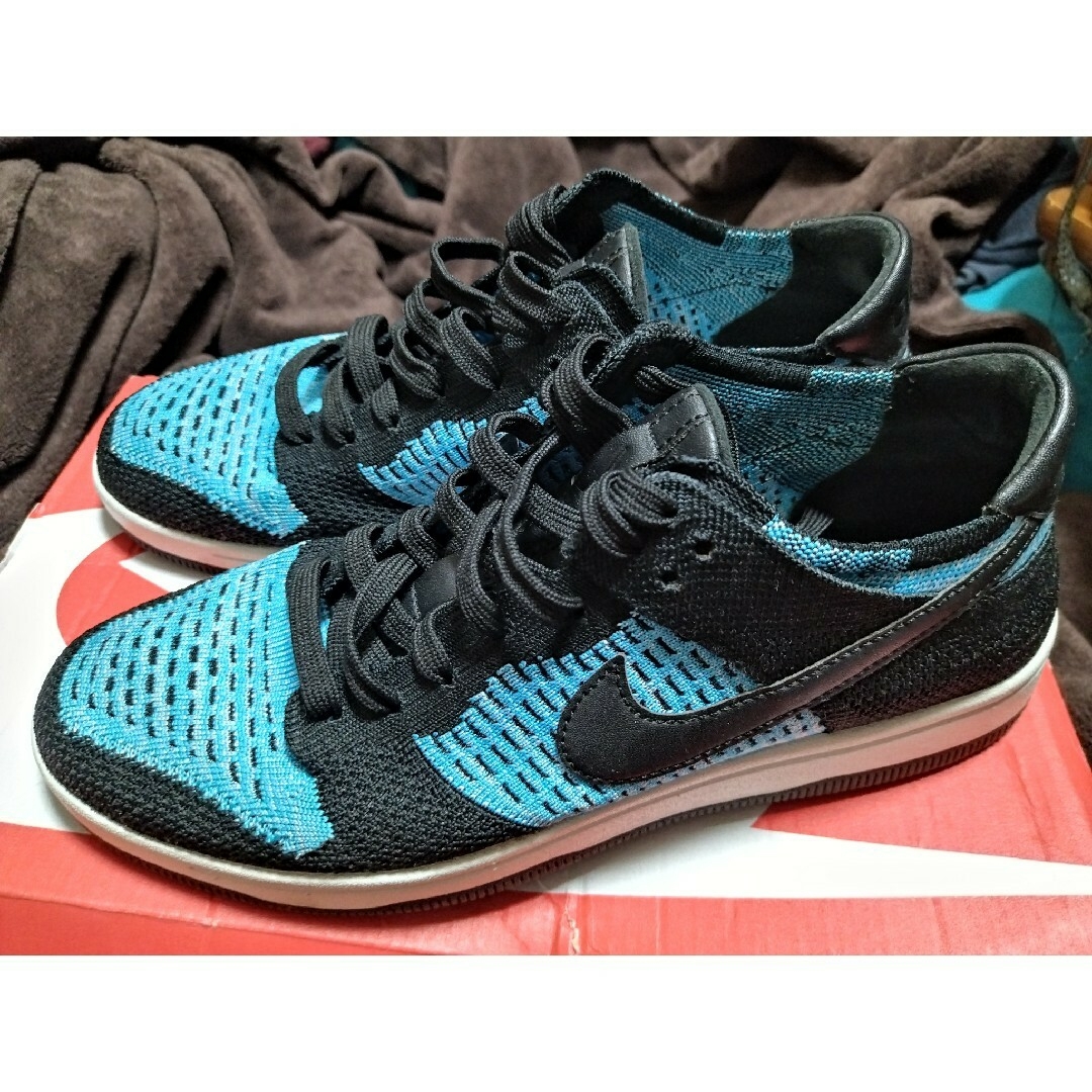 靴/シューズNIikeDunkLowFlyknit BlueSummit ダンクフライニット