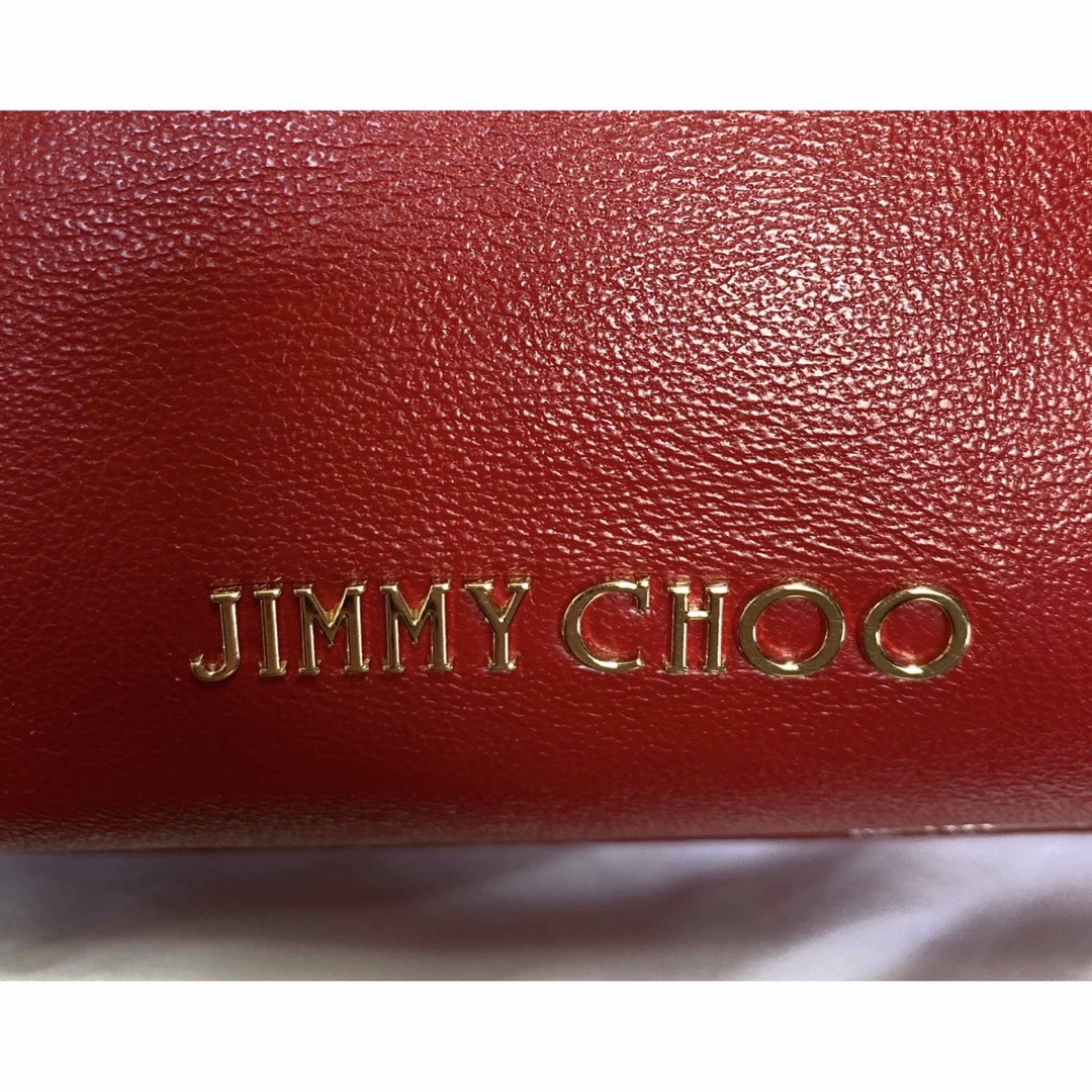 日本製 2ウェイ 【極美品】JIMMY CHOO BARRA/S RED 2WAY巾着トート