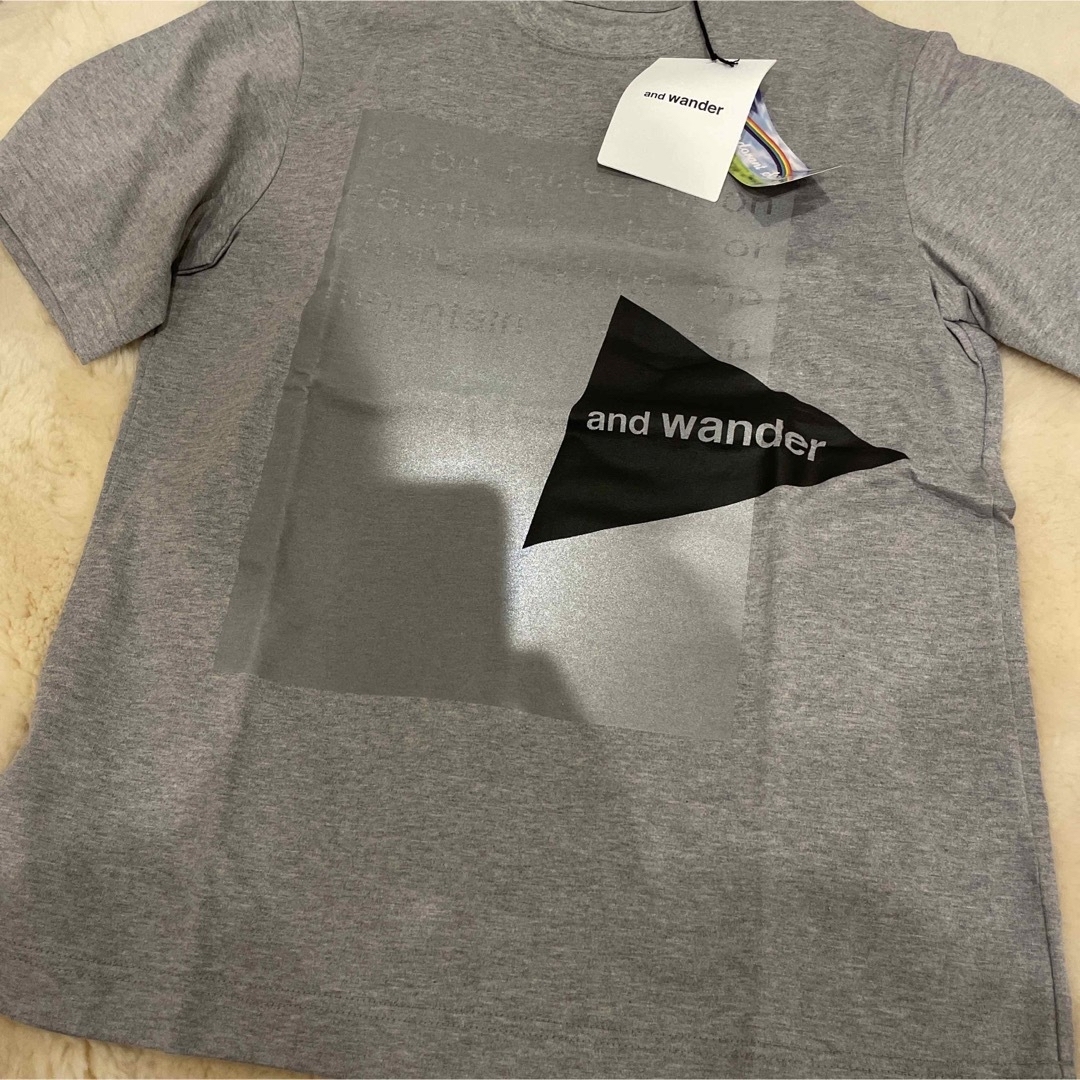 美品 and wander アンドワンダー 574-3184992 simple logo T ロゴTシャツ 1点 ホワイト WM ポリエステル、コットン COOLMAX 天竺 半袖 白 トップス レディース AU1916A69