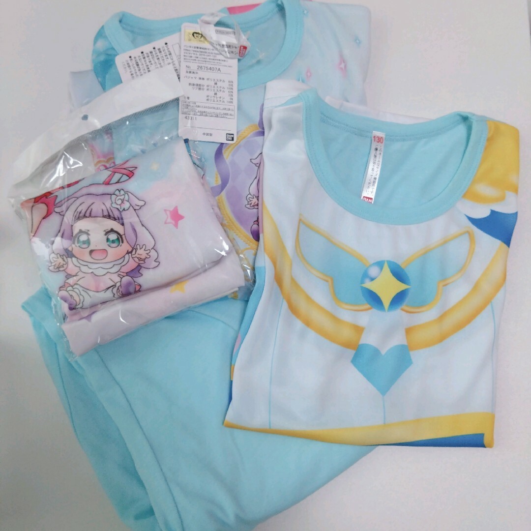 ひろがるスカイプリキュア 変身2TOPS パジャマ なりきり 巾着付き 新品