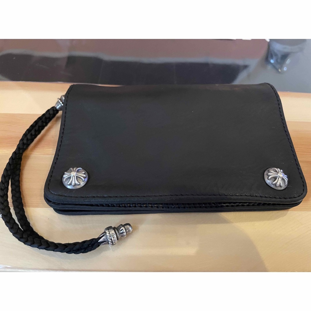 ファッション小物CHROME HEARTS クロムハーツ　レザー　ウォレット　ブラック