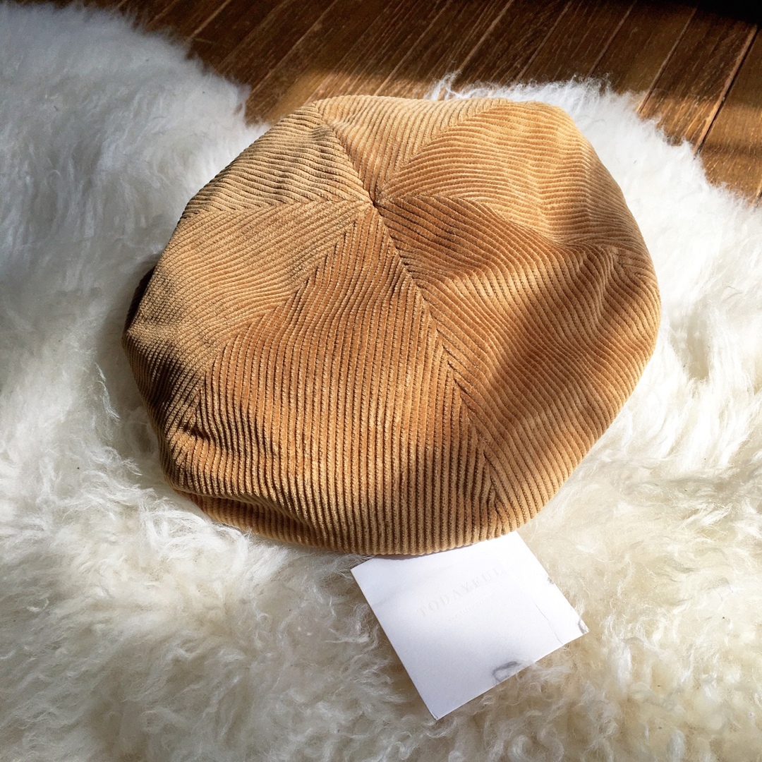 TODAYFUL(トゥデイフル)のTODAYFUL コーデゥロイベレー キャメル コーデュロイ ベレー帽 ベレー レディースの帽子(ハンチング/ベレー帽)の商品写真
