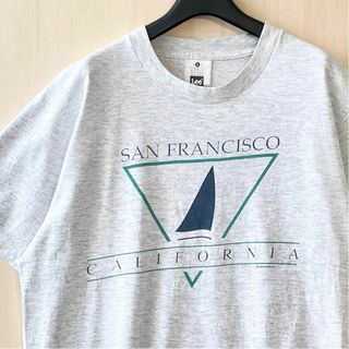 リー(Lee)の90s古着　ヴィンテージ　ロゴTシャツ　Lee リー　トライアングル　霜降り(Tシャツ/カットソー(半袖/袖なし))