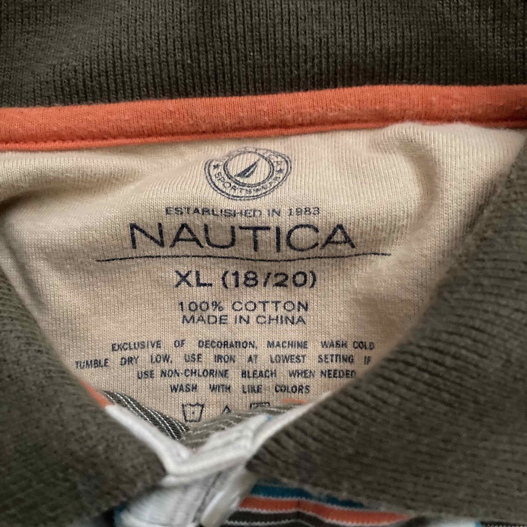 NAUTICA(ノーティカ)のNAUTICA ノーティカ ボーダーポロシャツ 刺繍ロゴ メンズのトップス(ポロシャツ)の商品写真