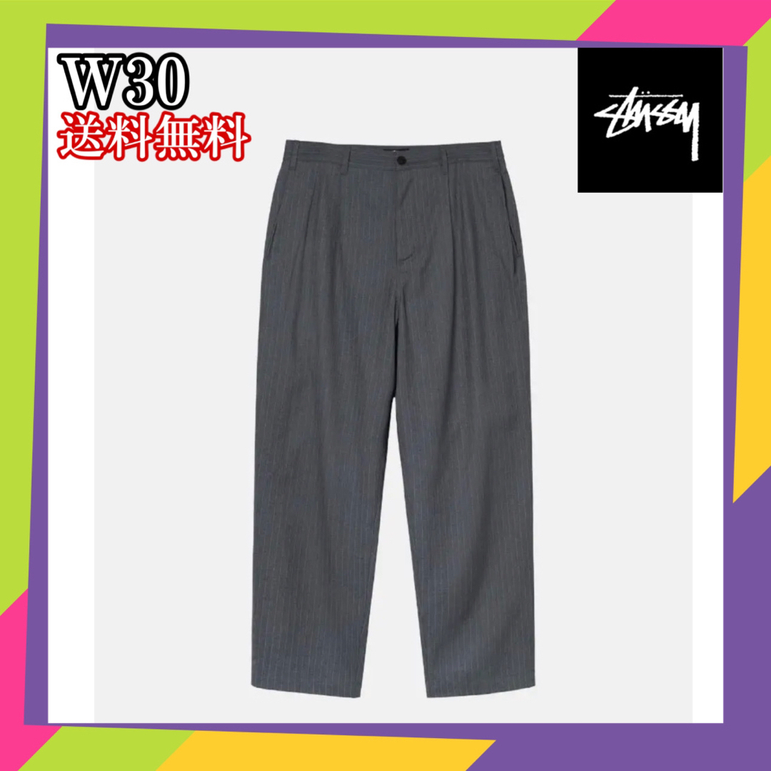 Stussy STRIPED VOLUME PLEATED TROUSER 30