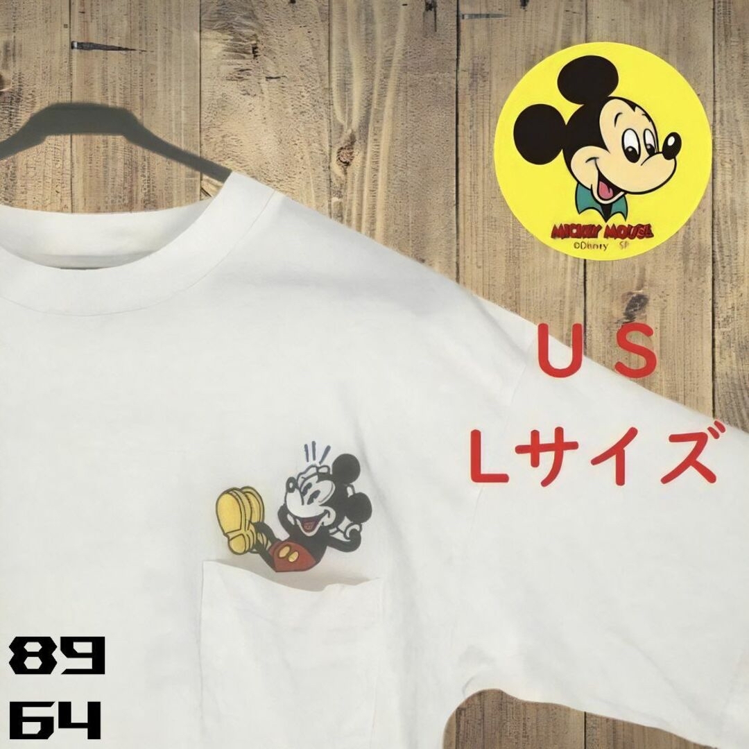 USディズニー パイカットアイ レトロミッキー刺繍Tシャツ