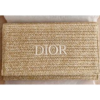 クリスチャンディオール(Christian Dior)のDior クリスチャンディオール ラタンベージュポーチ クラッチバッグノベルティ(その他)