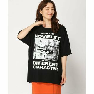 アールエヌエー(RNA)の【ブラック】M2114 フォトコラージュBIG Tシャツ(カットソー(長袖/七分))