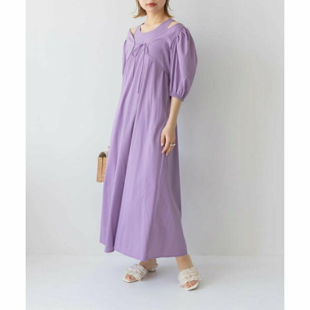 RANDA(ランダ)の【PURPLE】ボレロセットアメスリワンピース レディースのワンピース(ロングワンピース/マキシワンピース)の商品写真