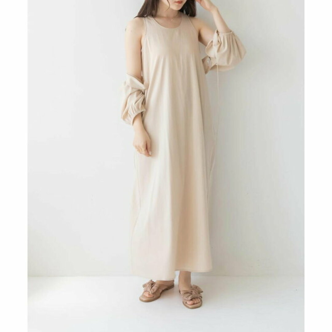 RANDA(ランダ)の【BEIGE】【1】ボレロセットアメスリワンピース レディースのワンピース(ロングワンピース/マキシワンピース)の商品写真