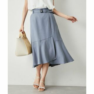 ロペピクニック(Rope' Picnic)の【ブルー（44）】Powder Twill Stretch スカート(ロングスカート)