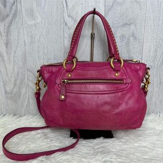 人気♡ハートチャーム♡ゴールド金具♡ミュウミュウ 2way ショルダーバッグ