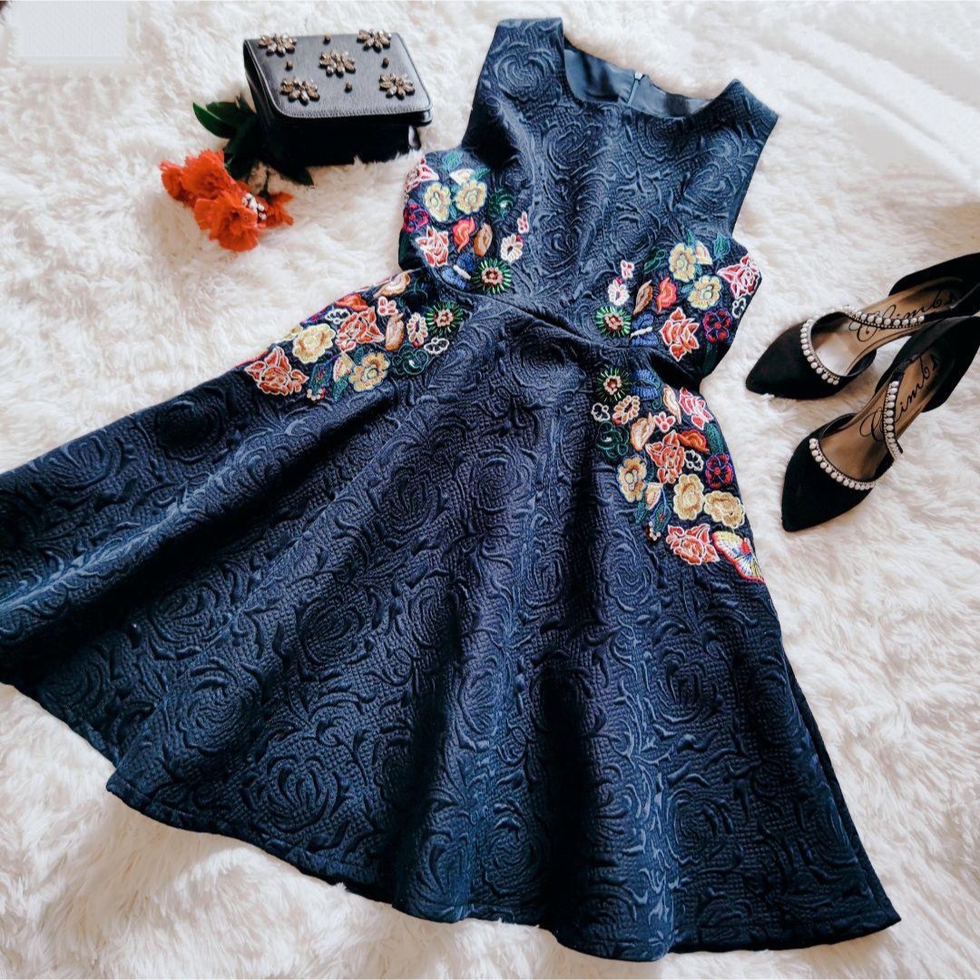 森の雑貨屋さん Embroidered lace one-piece - M / ネイビー | www.ccfl.ie