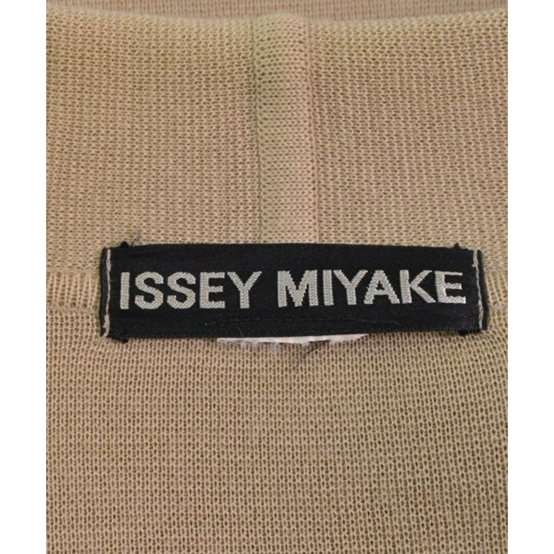 ISSEY MIYAKE イッセイミヤケ カーディガン -(XL位) ベージュ