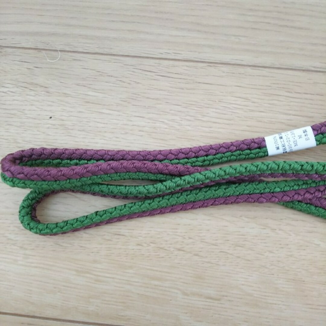帯締め 帯〆 四津ツートン 紫 緑
