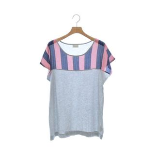 ドリスヴァンノッテン(DRIES VAN NOTEN)のDRIES VAN NOTEN Tシャツ・カットソー XS グレーxピンクx紺 【古着】【中古】(カットソー(半袖/袖なし))