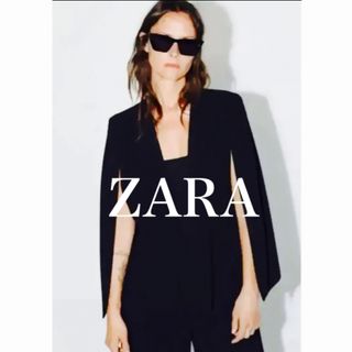 ZARA ケープブレザージャケット　xs 黒