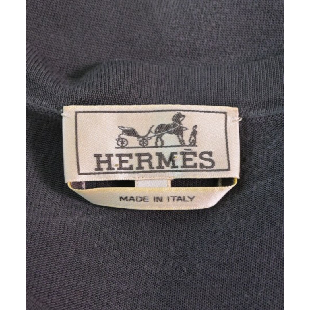 HERMES エルメス ニット サイズ:L ハイゲージ ウール クルーネック ニットセーター プルオーバー ライトブルー 現行モデル イタリア製 ブランド 【メンズ】【美品】