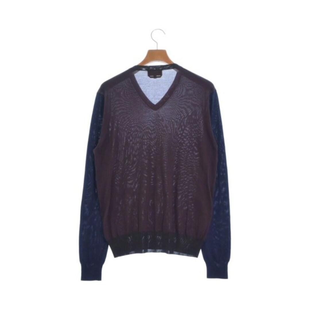 HERMES エルメス ニット・セーター M エンジ系x紺 www.krzysztofbialy.com