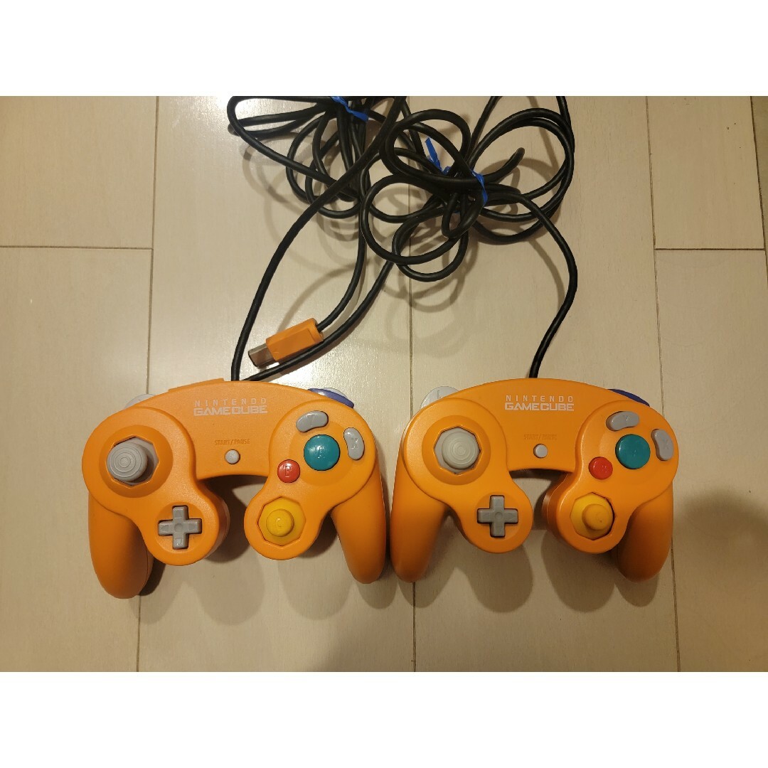 【動作確認済】ゲームキューブコントローラー　後期型　オレンジ　2個セット