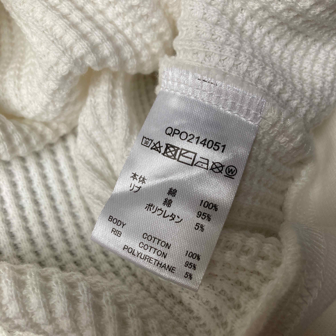 QUIKSILVER(クイックシルバー)の新品 クイックシルバー 白 トレーナー M ワッフル生地 クルーネック メンズのトップス(スウェット)の商品写真