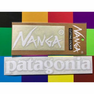 パタゴニア(patagonia)の★補強あり発送★新品未使用　パタゴニア&ナンガ　カッティングステッカー　白(その他)