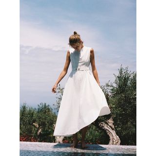 シリアルシール付 新品 新作 ZARA アシンメトリー丈ワンピース