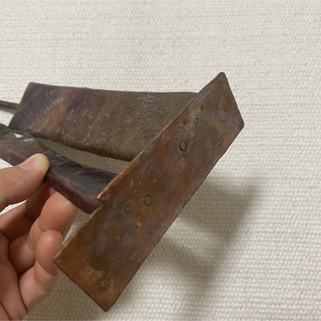 ハンドメイド 鍛金 金工 銅 人間 恋人 夫婦 男女 オブジェ 置物