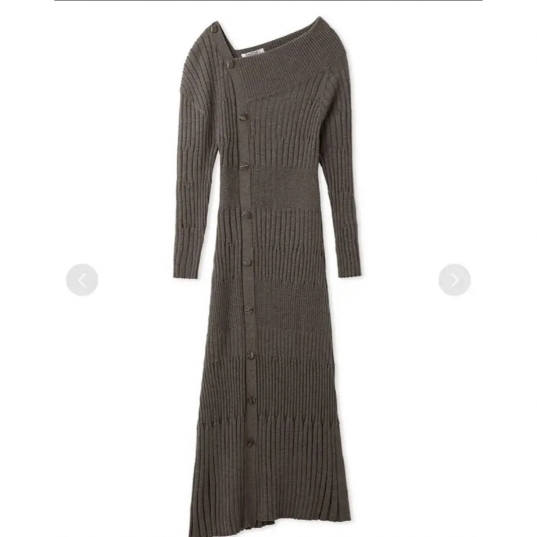 SNIDEL - 新品タグ付きsnidel アシンメトリーボタンニットワンピース