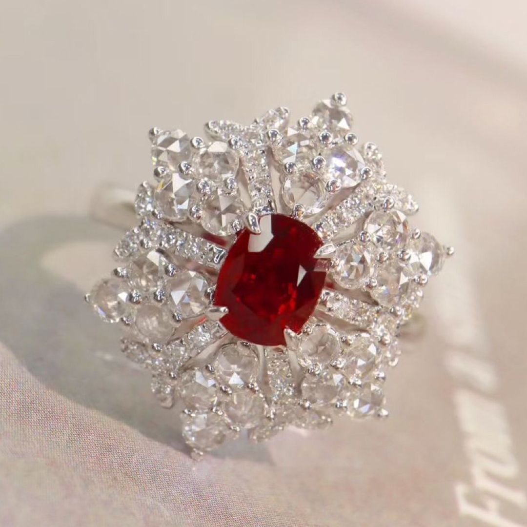 ⭐天然 ルビー ダイヤモンド リング k18 0.52ct - アクセサリー ⭐天然 ルビー ダイヤモンド リング k18 0.52ct - アクセサリー