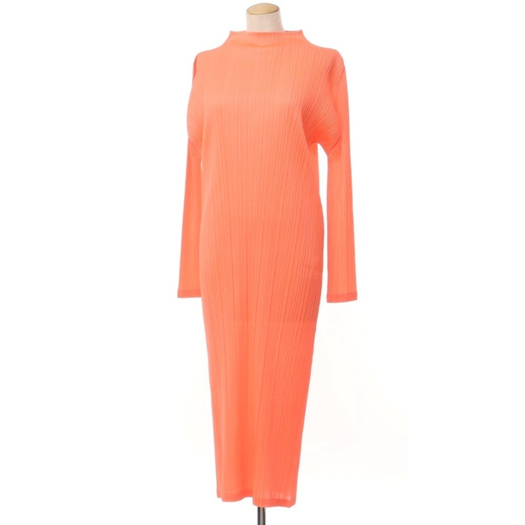PLEATS PLEASE ISSEY やか MIYAKE オレンジワンピース PLEATS PLEASE ISSEY やか MIYAKE オレンジワンピース