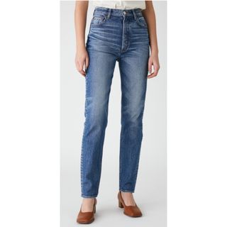 マウジー(moussy)の【美品】MOUSSY PLAIN JEANS STRAIGHT SLIM ブルー(デニム/ジーンズ)